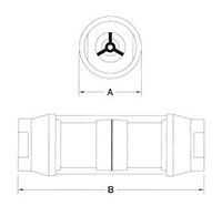 Basic Inline Liquid Variable Area Flow Meter - Dimensions