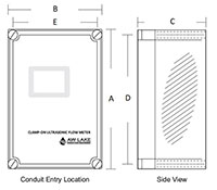 Clamp-Ultrasonic-Flow-Meter_drawing